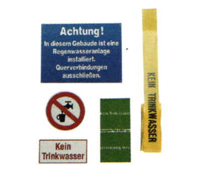 Beschriftungsset f�r Regenwasser
