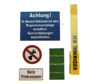 Beschriftungsset für Regenwasser Beschriftungsset für Regenwasser