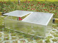 Fr�hbeet einzeln mit geteiltem Deckel