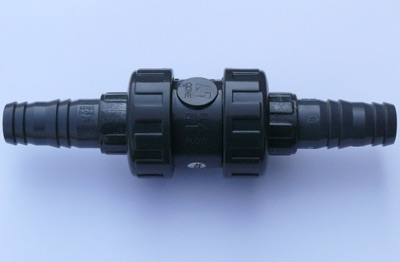 R�ckschlagventil mit Schlaucht�llen