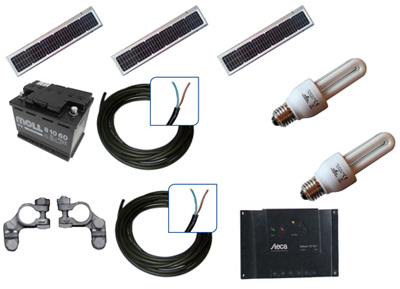 Solarset 60 Watt 12 Volt für Leuchtreklame Solarset 60 Watt 12 Volt für Leuchtreklame