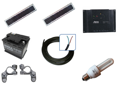 Solarset 40 Watt 12 Volt für Leuchtreklame Solarset 40 Watt 12 Volt für Leuchtreklame