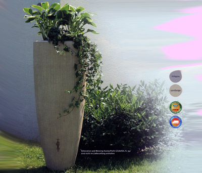 Wasserbeh�lter mit Pflanzschale